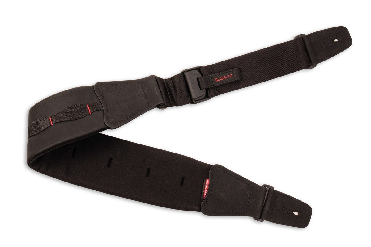 MUSIC AREA RB STP Black Widened Guitar Strap
