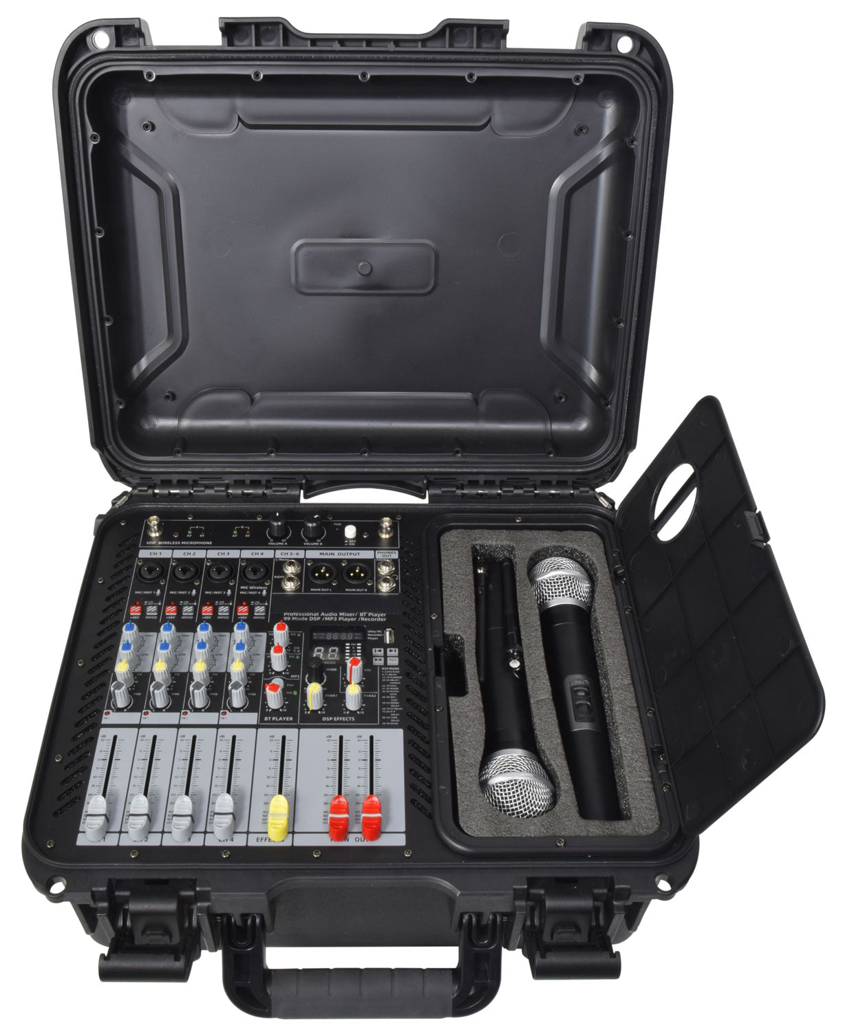 Citronic FLITE-600 Powered Mixer 2 x 300W with 2 UHF Mics + DSP Effects