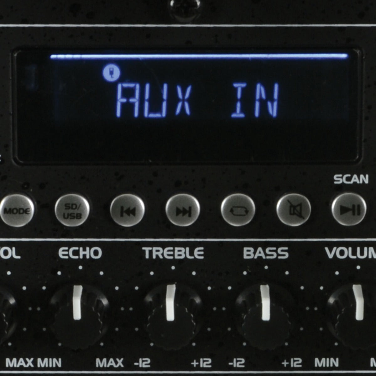 QX12PA-PLUS 12" PA-Høytaler med bluetooth og 2 stk trådløse mikrofoner