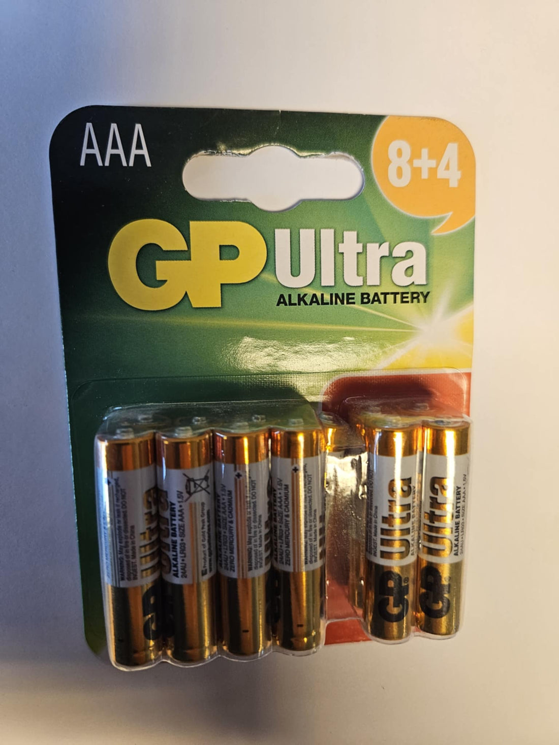 GP Ultra AAA Alkaline Batterier 12stk