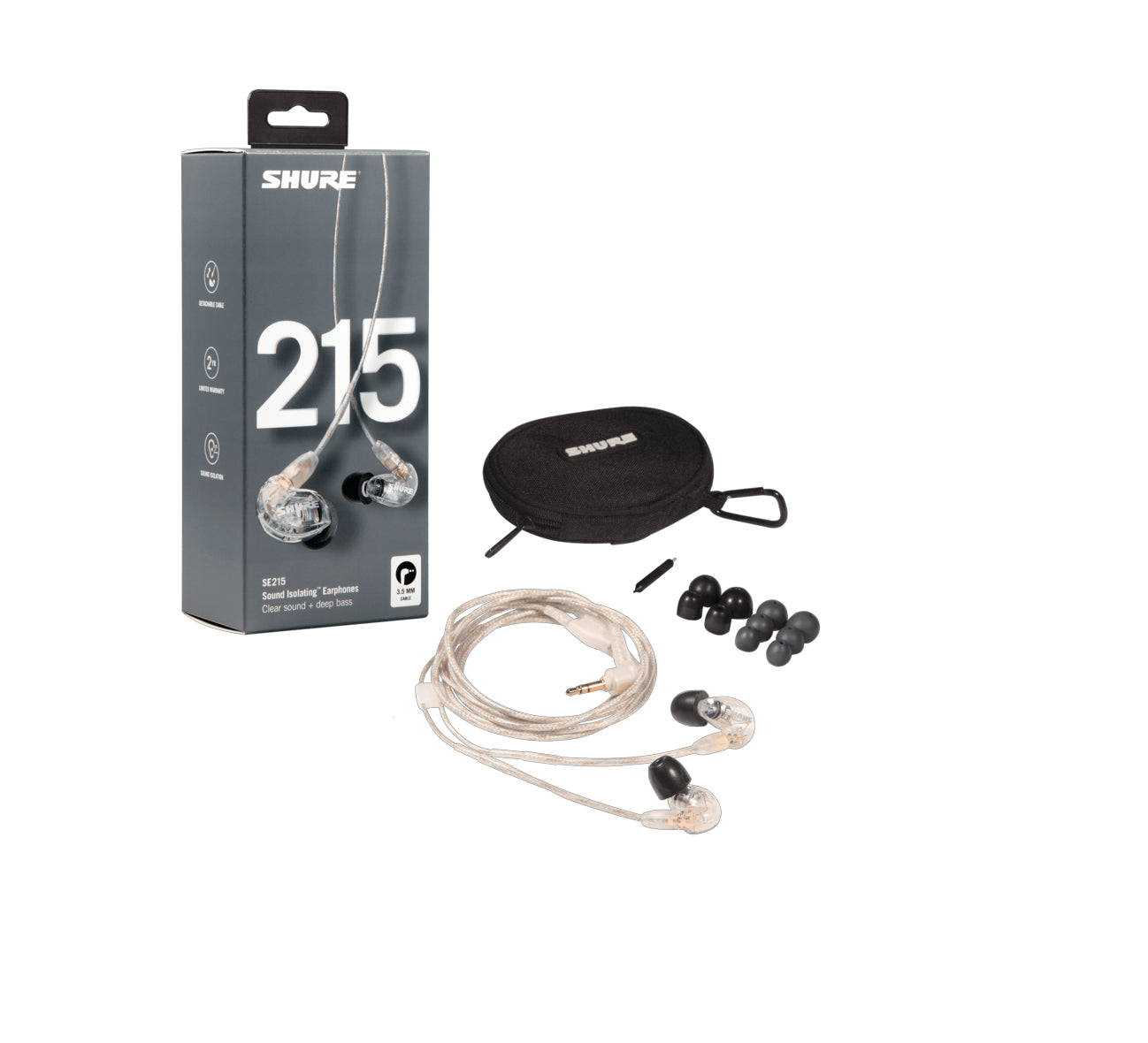 Shure SE215 PRO Earphones EAC64 - CLEAR