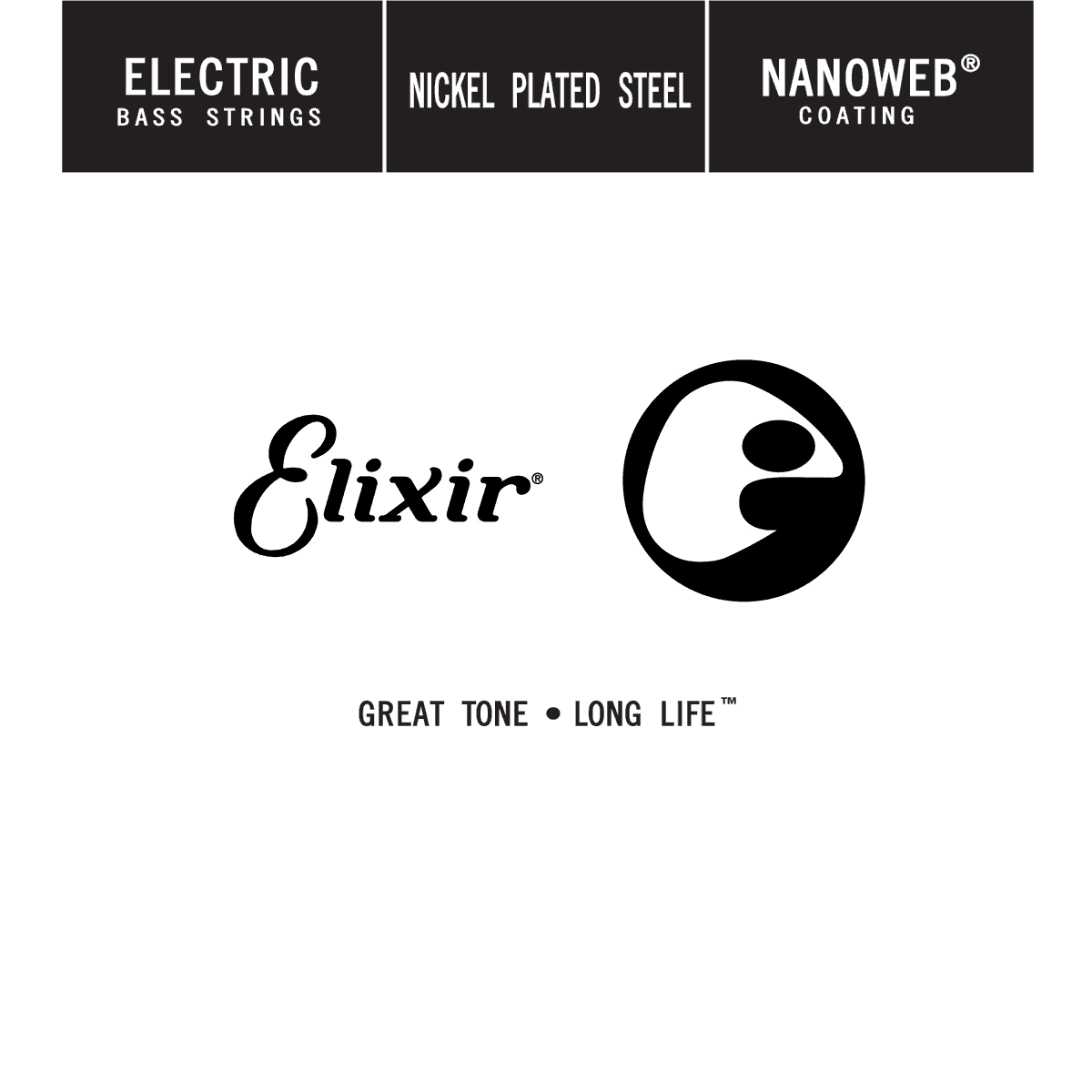 Elixir 15432 5th Medium 130 Taper Wound Enkel bass streng