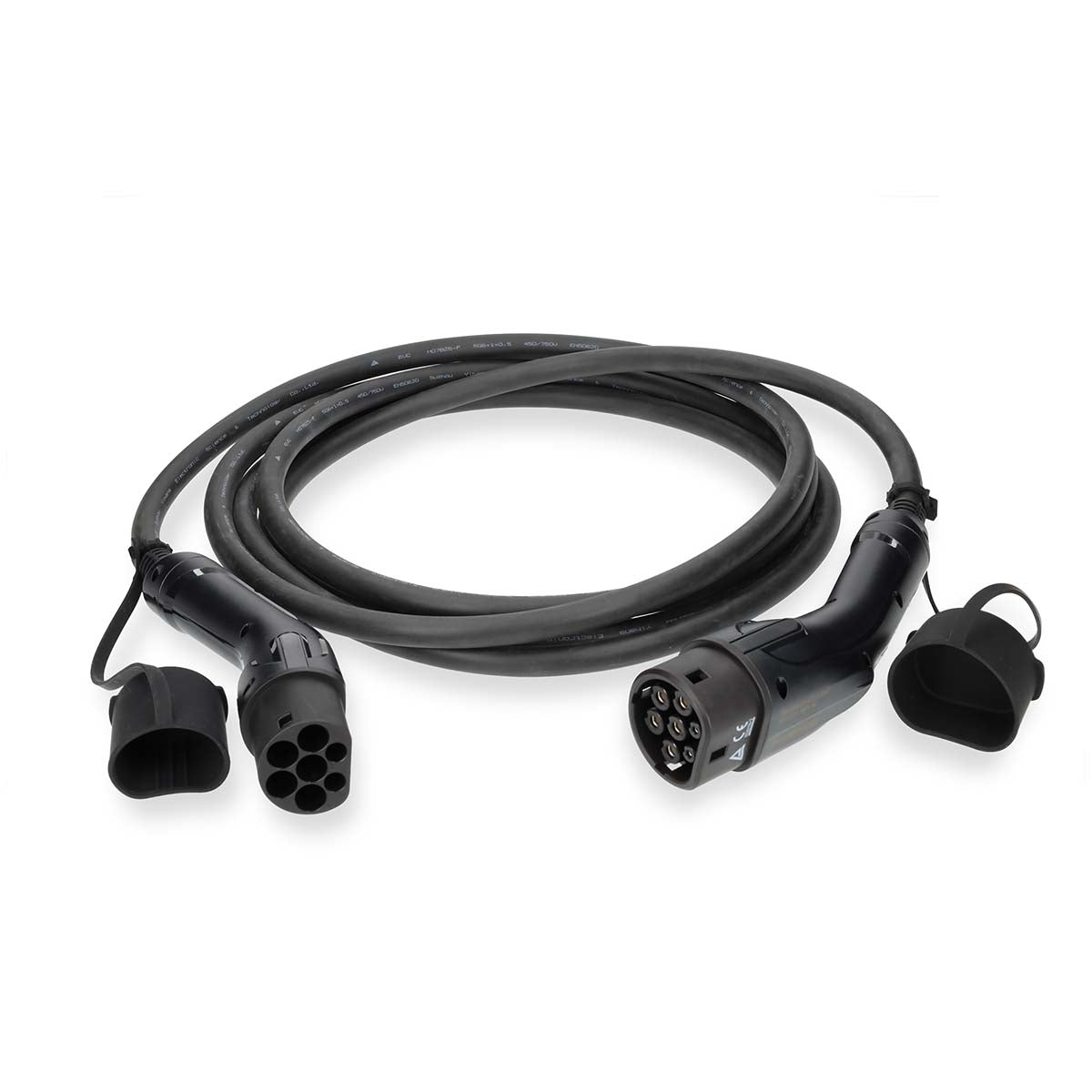 3-fase Type 2 Ladekabel for elektrisk kjøretøy 16 A 22000 W 5.00 m