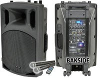 QX15PA Oppladbar Aktiv PA Høytaler med USB/SD/FM player & Bluetooth