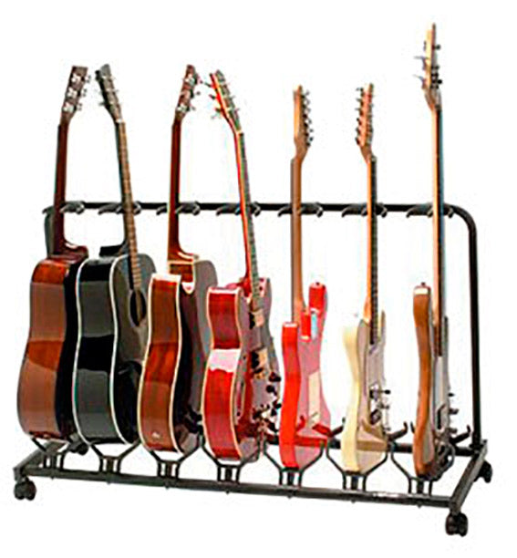 QL GS 471  7-guitar stand/display BK