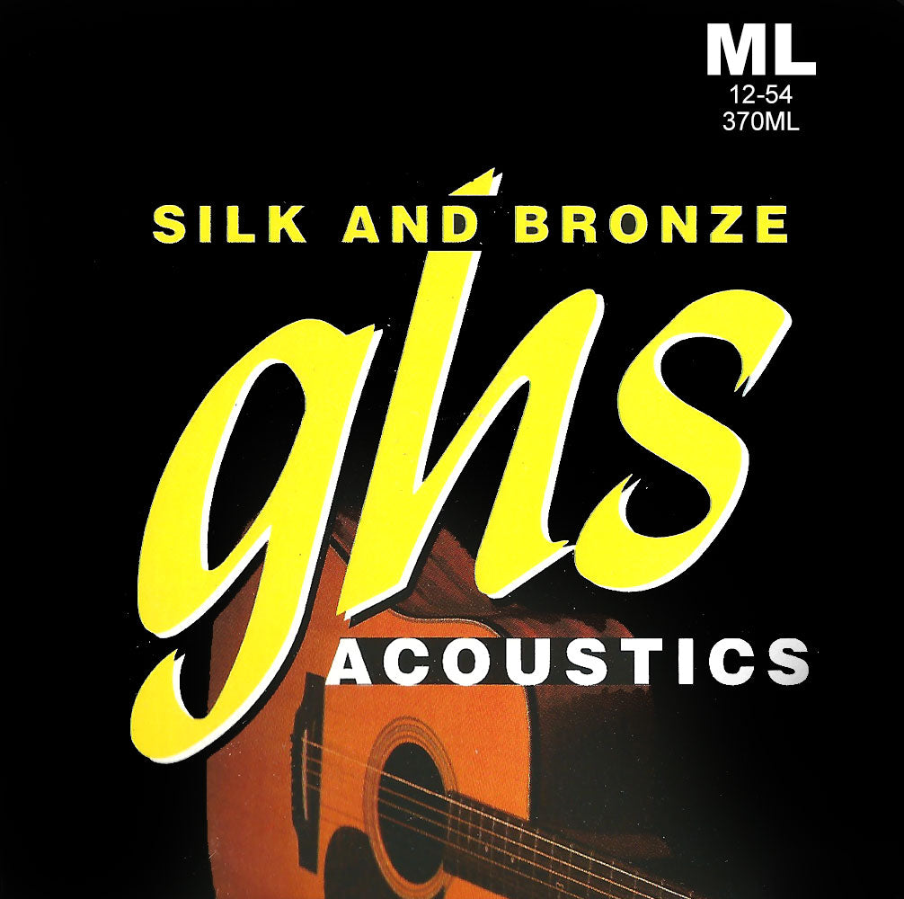 GHS 370ML AC GUITAR. SILK & BRONZE. ML. 012-016 SB24 SB32 SB42 SB54. Strengesett til akustisk gitar.