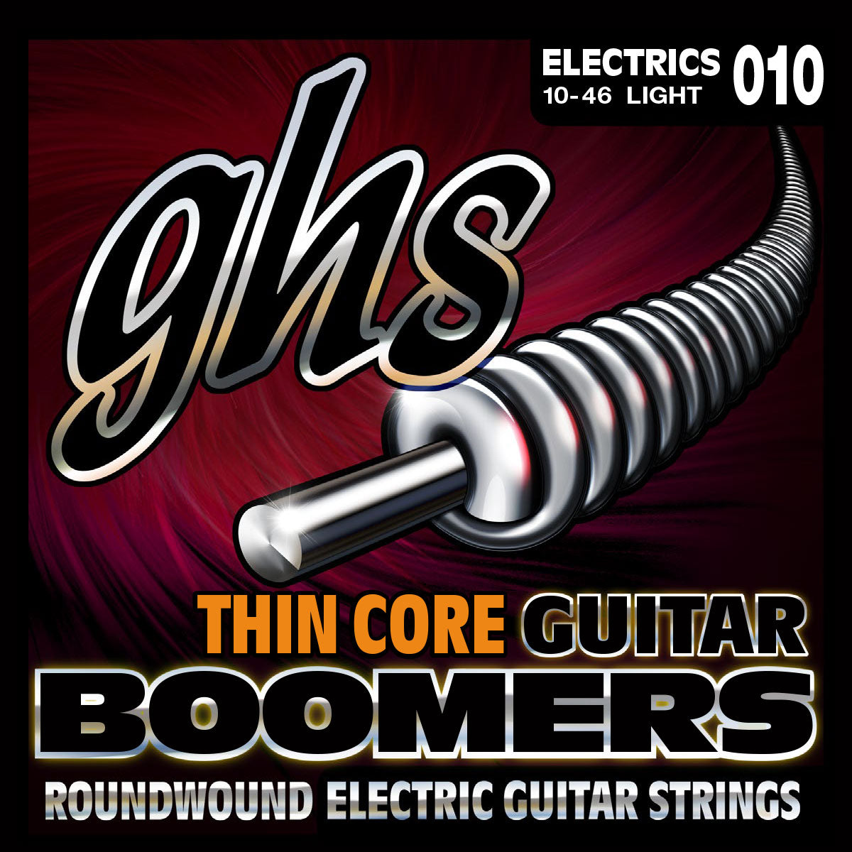 GHS TC-GBL EL GUITAR THIN CORE BOOMERS. LIGHT. 010-LC46. Strengesett til elektrisk gitar.