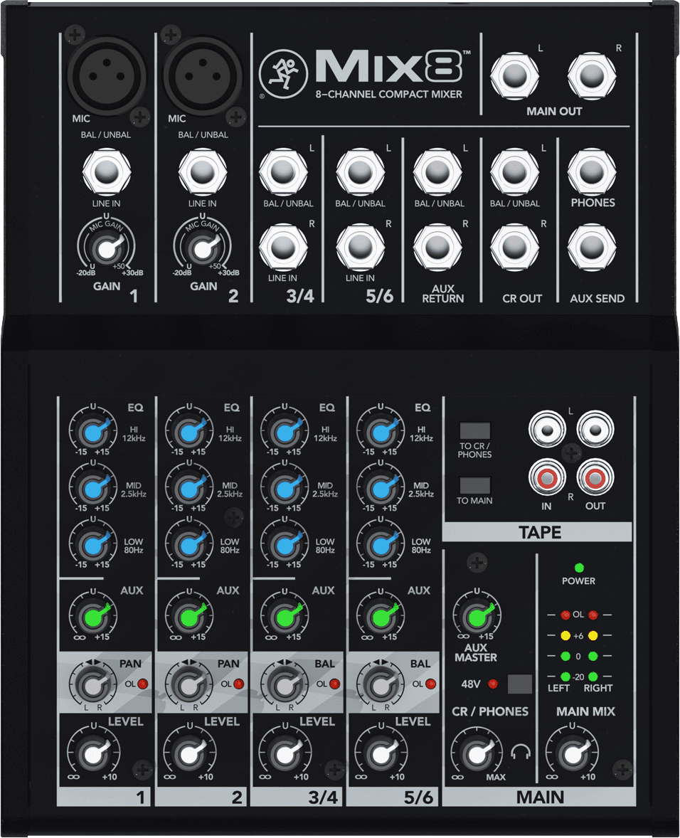 MACKIE MIX8 8-Channel Compact Mixer