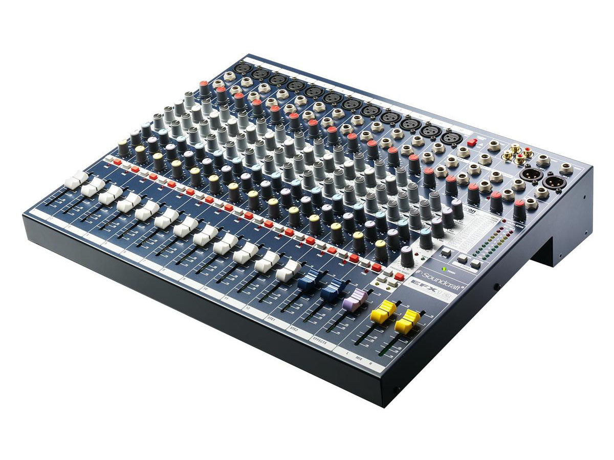 Soundcraft EFX12 12+2, 2 aux med Lexicon klang, inkl rackører
