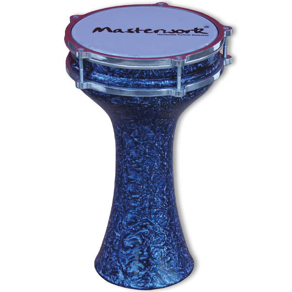 Masterwork Turkish Aluminium Colored Blue Marble Darbuka 20 cm