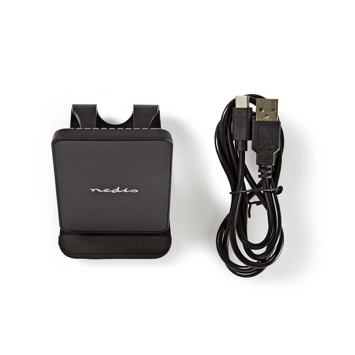 Bordstativ for mobiltelefon med trådløs lader 10 W USB Type-C™