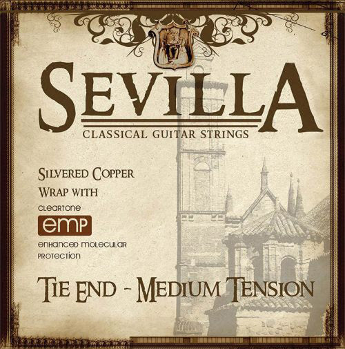 SEVILLA TREATED CLASSICAL STRINGS MED TENSION TIE END*