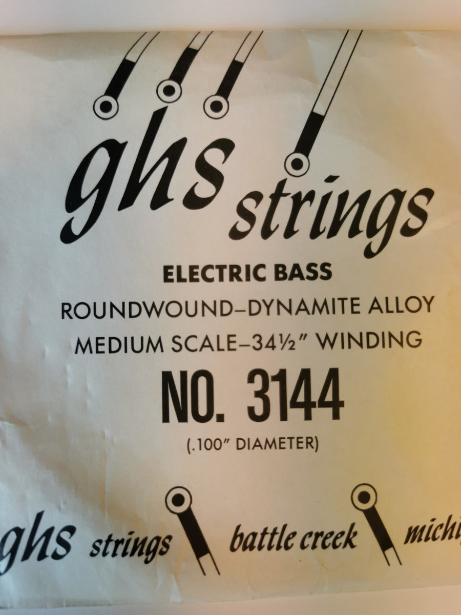 GHS  3144 single bass string  0.100 medium scale Dynamite alloy