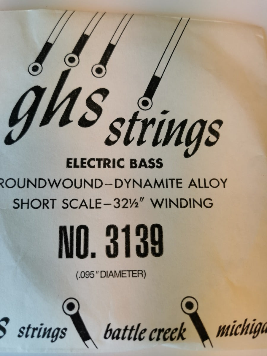 GHS  3139 single bass string  0.95 short scale Dynamite alloy