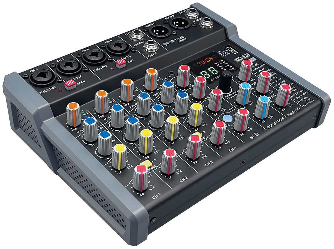 Citronic CMA-8 Kompakt Mikser med DSP, USB Play/Record/PC and Bluetooth 4 mono + 2 stereo