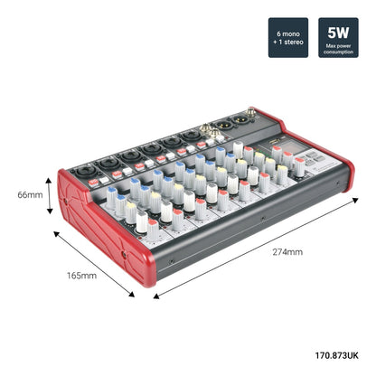 Kompakt Mikser med USB / Bluetooth Citronic CSM-8