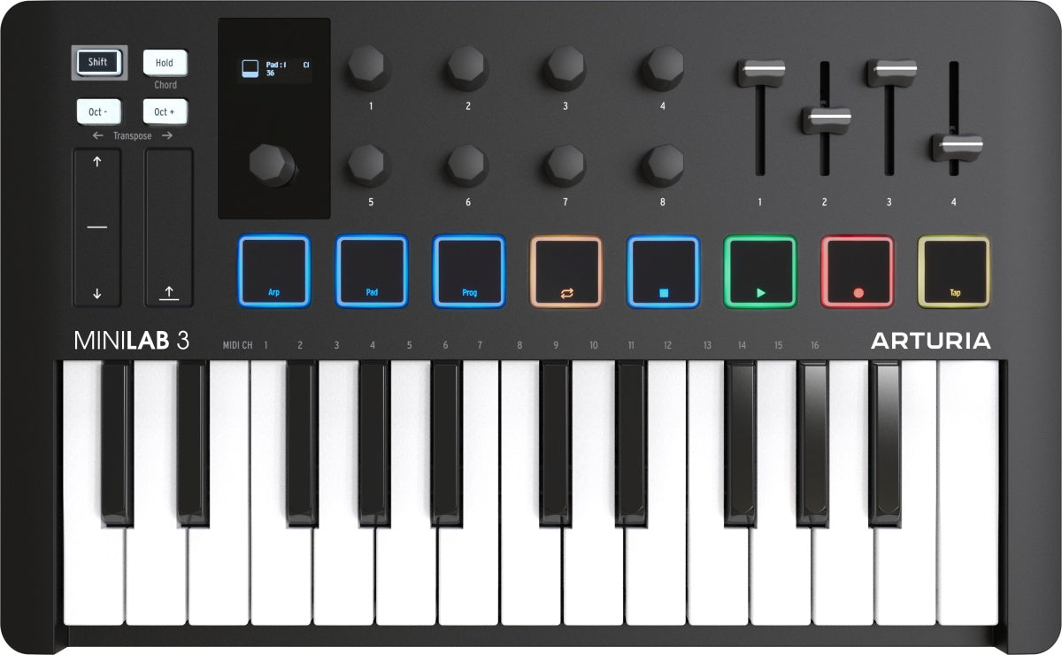 ARTURIA Minilab 3 BK Midi-Keyboard