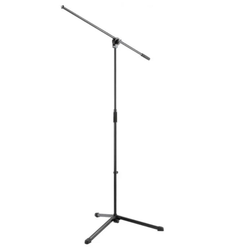 K&M 25400 Mikrofonstativ, sort med galge