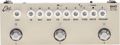 EKO MEK BAIO Mini multi -effekt batteri pedal m/ IRs