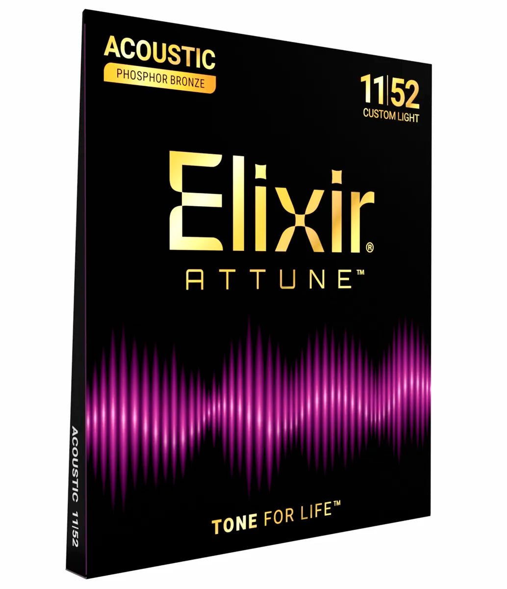 ELIXIR ATTUNE 21027 Phosphore Bronze Custom Light 11-52