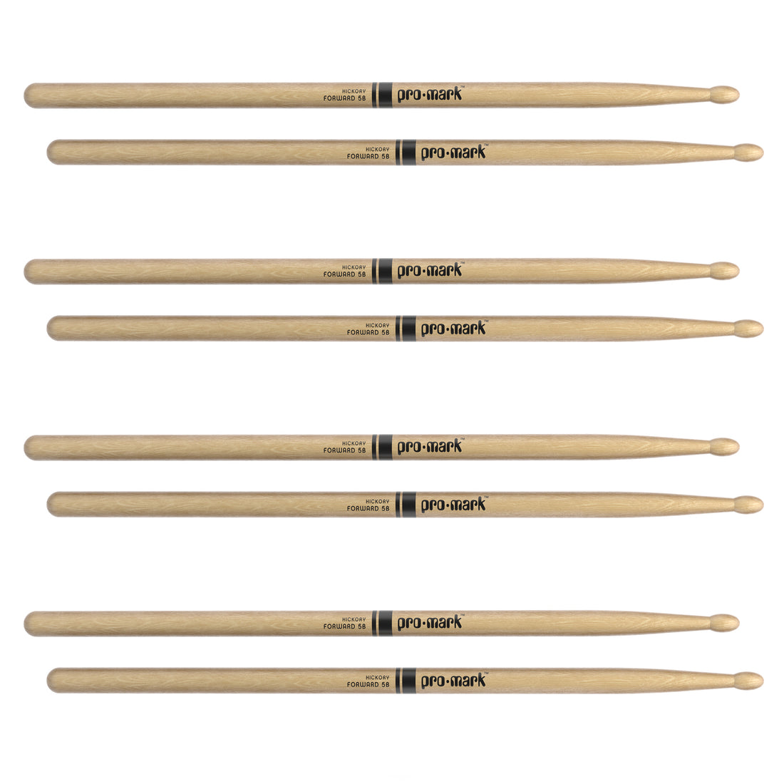 Promark TX5BW-4P Classic Forward, 5B, 4-pack, Oval tip