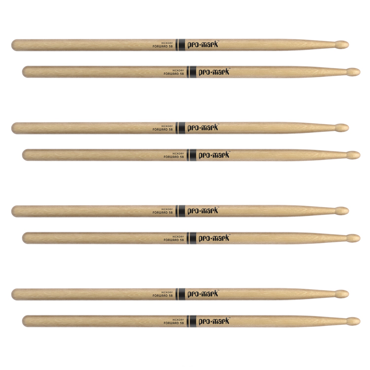 Promark TX5BW-4P Classic Forward, 5B, 4-pack, Oval tip