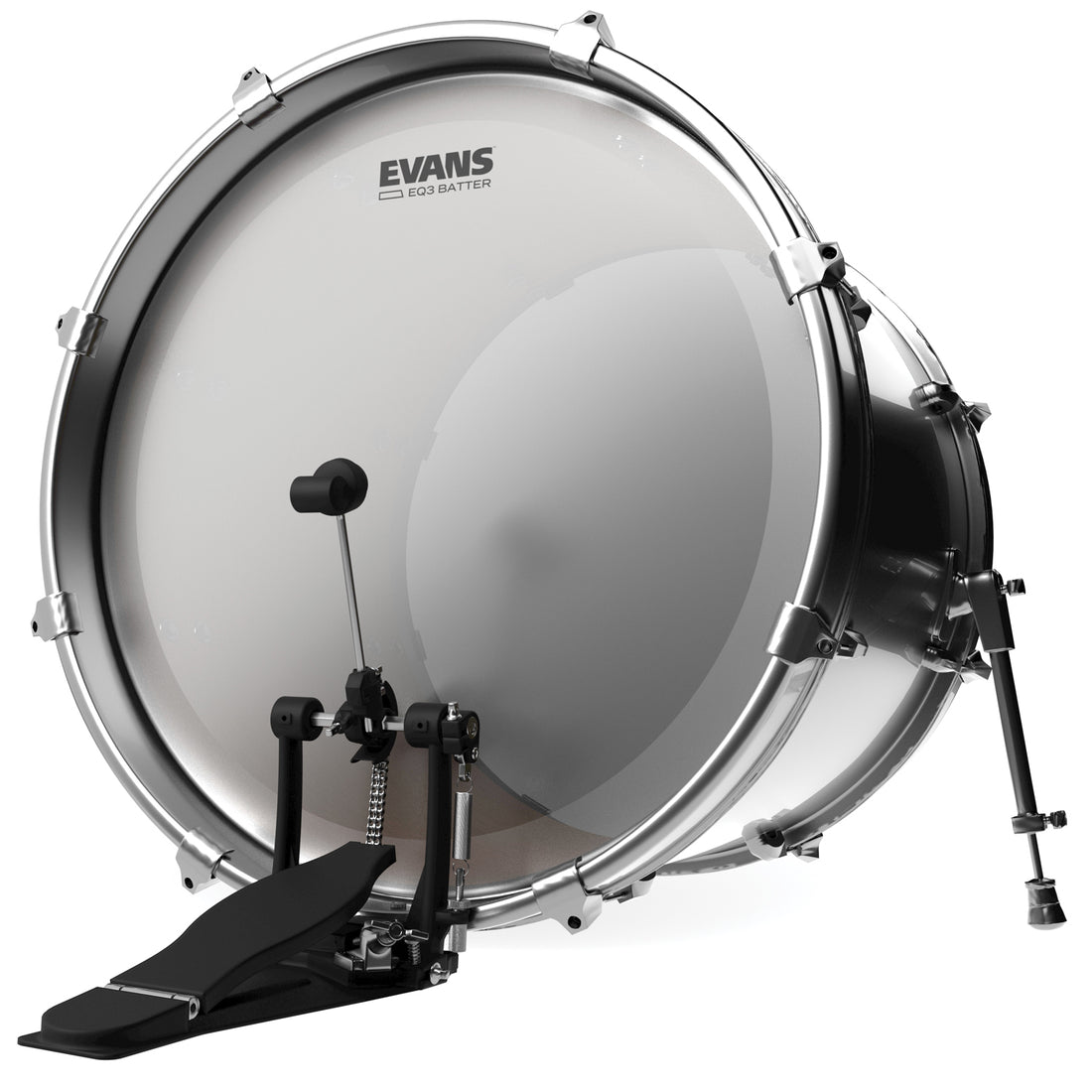 Evans EQ3 frosted basstrommeskinn 18" - BD18GB3C