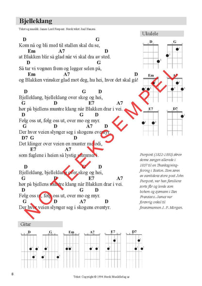 50 julesanger for ukulele og gitar