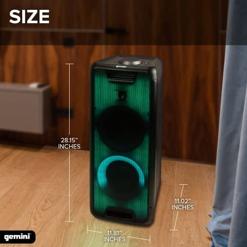 Gemini GLS-880 Oppladbar høyttaler med LED-Lys