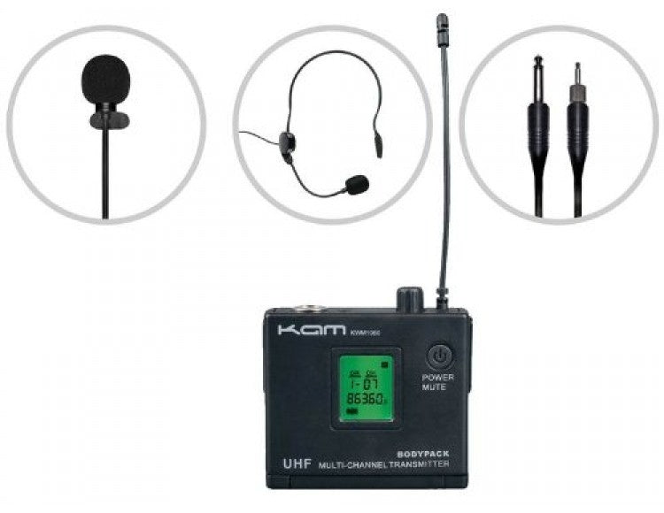 KAM KWM1960 BP V2 Trådløs nakkebøylemikrofon sett