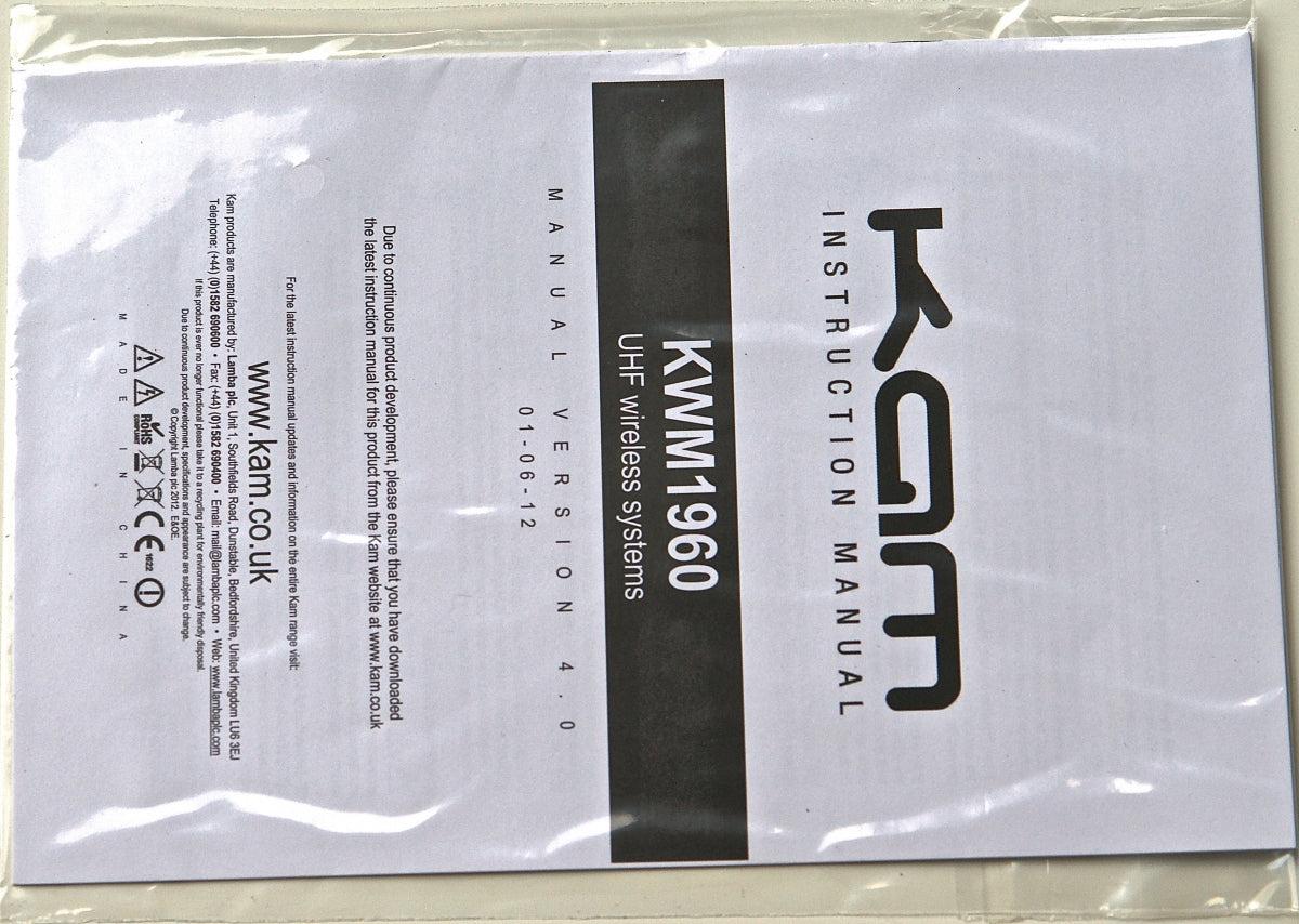 KAM KWM1960 BP V2 Trådløs nakkebøylemikrofon sett