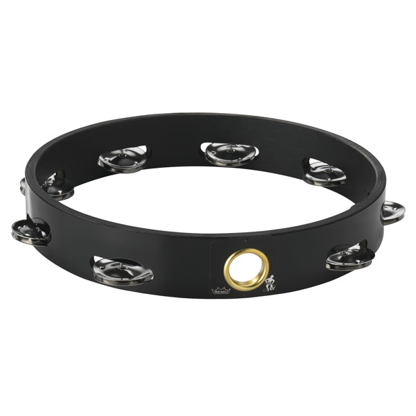 Remo Tambourine 10″ Single Row Black
