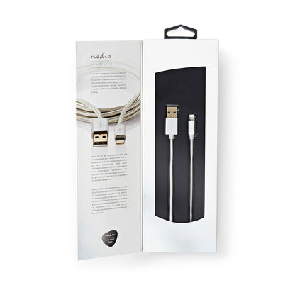 Gullbelagt Lightning Kabel for Synkronisering og Lading 1,0 m