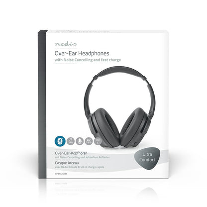 Bluetooth-Hodetelefoner, 24 Timers Spilletid, 25 dB Støyreduksjon. Hurtiglading