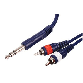 HQ - INSTRUMENTKABEL TELE STEREO > 2X RCA HANE V/H