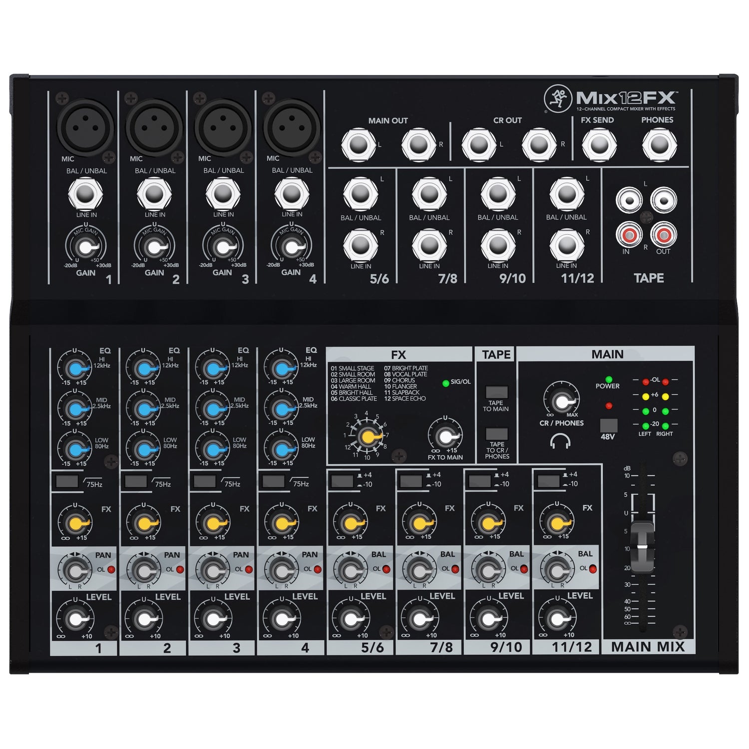 Mackie Mix12FX 12-channel Compact Mixer w/ FX