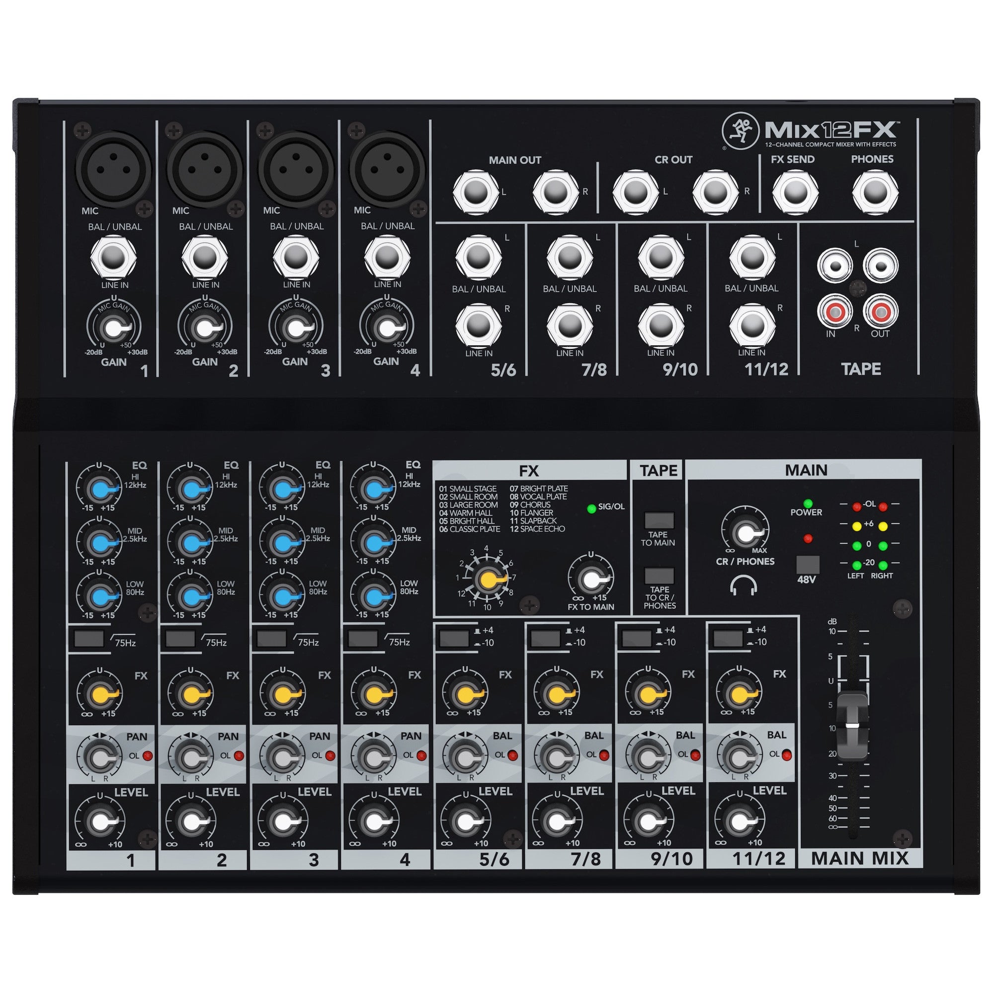 Mackie Mix12FX 12-channel Compact Mixer w/ FX
